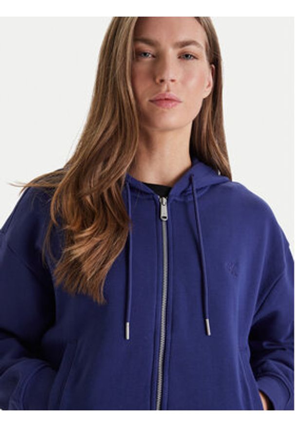 Calvin Klein Jeans Bluza Monogram LV047F208G Fioletowy Relaxed Fit. Kolor: fioletowy. Materiał: bawełna