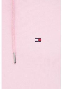 TOMMY HILFIGER - Tommy Hilfiger bluza męska kolor fioletowy z kapturem gładka. Typ kołnierza: kaptur. Kolor: fioletowy. Materiał: bawełna, materiał. Wzór: gładki #4