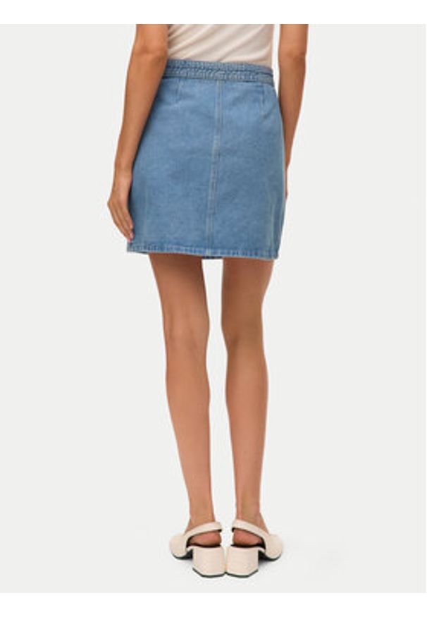 Vero Moda Spódnica jeansowa Liza 10332535 Niebieski Regular Fit. Kolor: niebieski. Materiał: bawełna