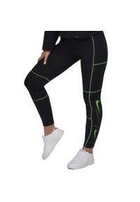 Legginsy Sportowe Damskie Nike. Kolor: czarny, wielokolorowy, zielony. Sport: fitness #1