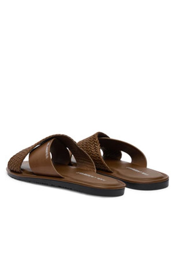 Karl Lagerfeld - KARL LAGERFELD Klapki Kastor IV KL70214C Brązowy. Kolor: brązowy. Materiał: skóra