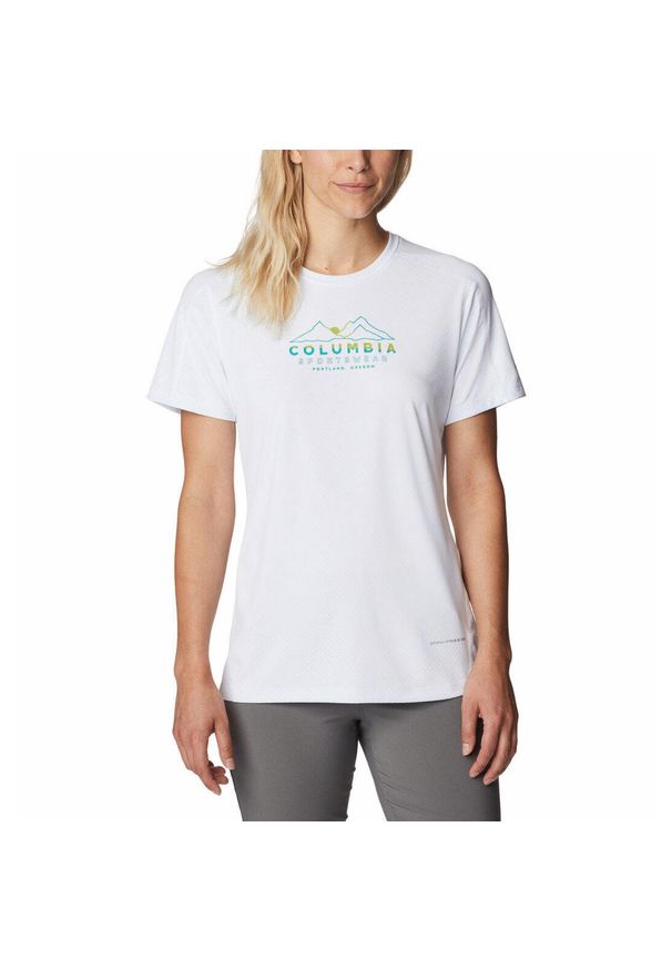 columbia - Koszulka Damska Columbia Zero Rules Graphic Crew T-Shirt. Kolor: biały