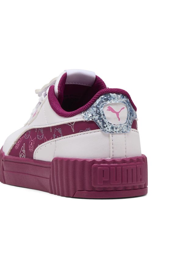 Puma - Dziecięce sneakersy Carina 3.0 PUMA × HELLO KITTY AND FRIENDS PUMA. Kolor: wielokolorowy, biały, różowy. Wzór: motyw z bajki. Sport: turystyka piesza
