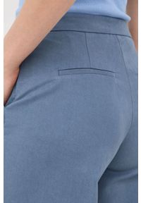 Samsoe & Samsoe - Samsoe Samsoe spodnie damskie kolor fioletowy szerokie high waist. Stan: podwyższony. Kolor: fioletowy. Materiał: tkanina, bawełna #2