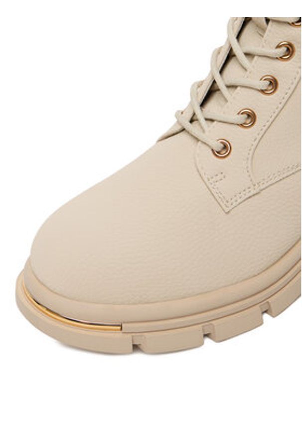 DeeZee Trzewiki 60187-1 Écru. Kolor: kremowy. Materiał: materiał, syntetyk, skóra