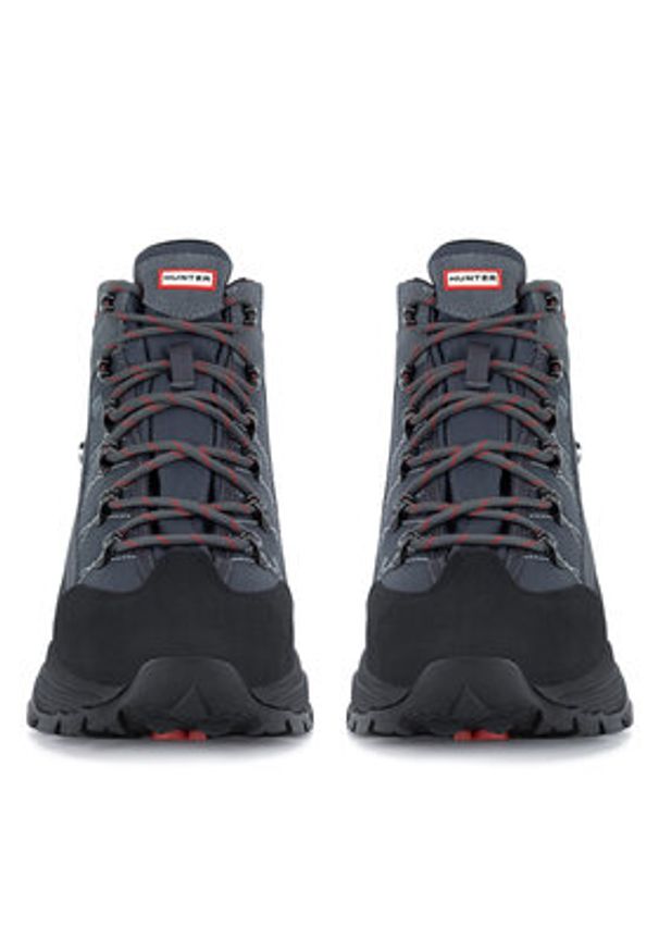 Hunter Trekkingi H1-060 Szary. Kolor: szary. Materiał: skóra. Sport: turystyka piesza