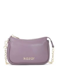 Kazar - Śliwkowa torebka damska. Kolor: fioletowy. Materiał: skórzane #1