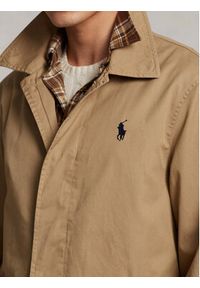 Polo Ralph Lauren Płaszcz przejściowy 710869148002 Beżowy Regular Fit. Typ kołnierza: polo. Kolor: beżowy. Materiał: bawełna