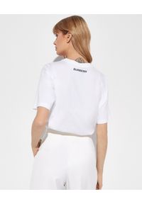 Burberry - BURBERRY - Biała koszulka z nadrukiem Sea Maiden. Kolor: biały. Materiał: bawełna, prążkowany. Wzór: nadruk #5