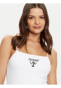 Guess Top V5RP08 KCOA2 Biały Regular Fit. Kolor: biały. Materiał: wiskoza