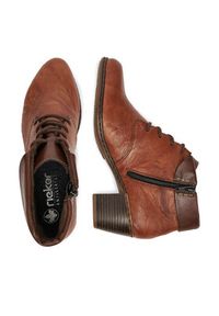 Rieker Trzewiki Y2131-22 Brązowy. Kolor: brązowy. Materiał: skóra #7