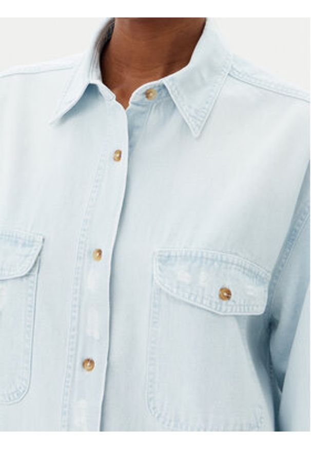 One Teaspoon Koszula jeansowa Everyday Chambray 24864 Błękitny Regular Fit. Kolor: niebieski. Materiał: bawełna