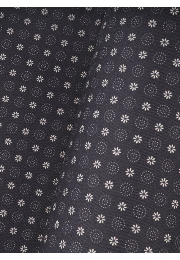 Pako Lorente - PAKO LORENTE – Grafitowa poszetka w mikrowzór. Kolor: szary. Materiał: poliester