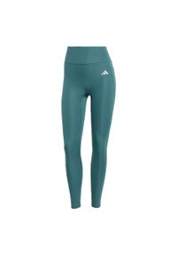 Adidas - Legginsy 7/8 bez szwu z przodu Optime Essentials. Kolor: niebieski. Technologia: ClimaCool (Adidas). Wzór: gładki