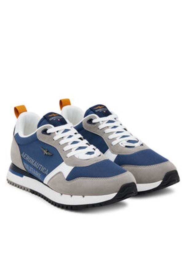 Aeronautica Militare Sneakersy 251SC283CT3544 Granatowy. Kolor: niebieski. Materiał: skóra, zamsz