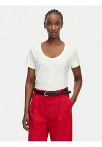 TOMMY HILFIGER - Tommy Hilfiger T-Shirt WW0WW48705 Biały Regular Fit. Kolor: biały. Materiał: bawełna #1