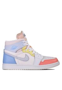Nike - Buty do koszykówki AirJordan1 RetroHigh Zoom Air Comfort High To My First Coach. Kolor: niebieski, biały, wielokolorowy, żółty. Materiał: materiał, syntetyk, skóra. Szerokość cholewki: normalna. Model: Nike Zoom. Sport: koszykówka
