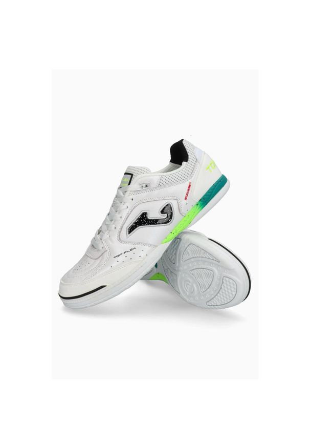 Joma - Buty halowe do piłki nożnej męskie, Top Flex 25 TOPS IN. Kolor: biały. Materiał: materiał, syntetyk