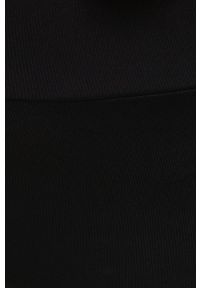DKNY - Dkny legginsy damskie kolor czarny gładkie. Stan: podwyższony. Kolor: czarny. Materiał: skóra. Wzór: gładki