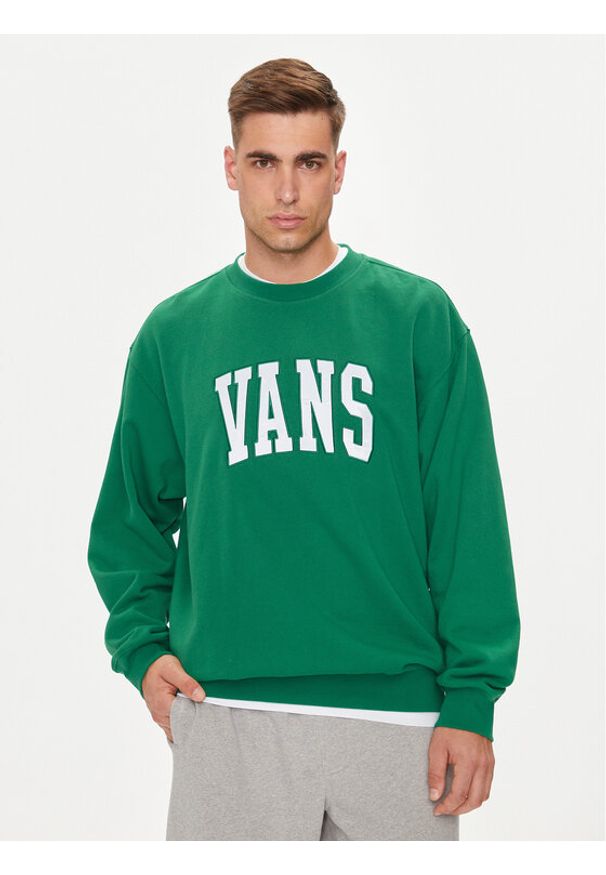 Vans Bluza Original Varsity VN000HP7 Zielony Loose Fit. Kolor: zielony. Materiał: bawełna