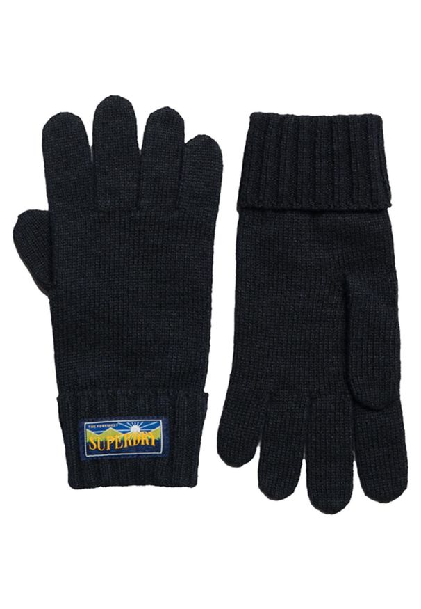 Rękawiczki zimowe damskie Superdry Vintage Radar 2.0. Kolor: niebieski. Materiał: wełna, poliester. Sezon: zima. Sport: turystyka piesza