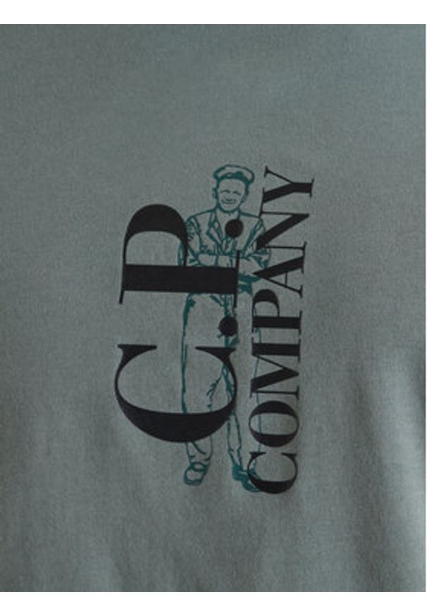 C.P. Company T-Shirt 20CMTS084A005100W Zielony Regular Fit. Kolor: zielony. Materiał: bawełna