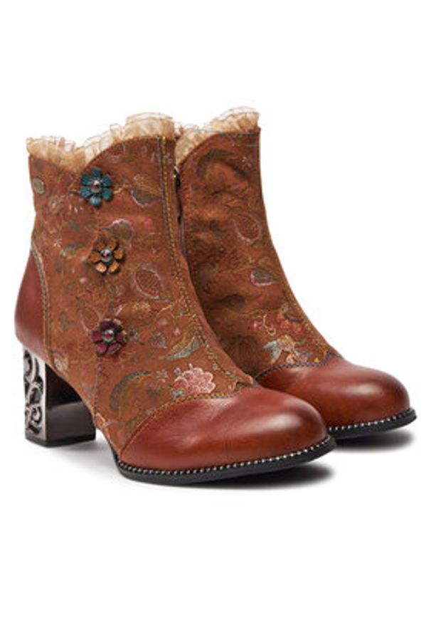 Laura Vita Botki Ledao 14 Brązowy. Kolor: brązowy. Materiał: skóra