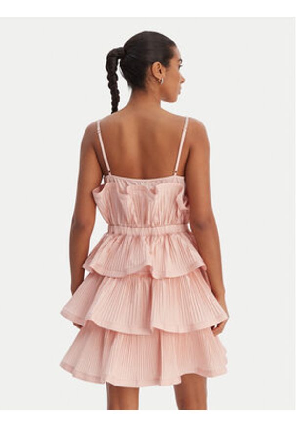 Fracomina Sukienka koktajlowa FQ26SD1007W83101 Różowy Regular Fit. Kolor: różowy. Materiał: syntetyk. Styl: wizytowy