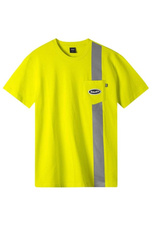 HUF - Koszulka turystyczna męska Huff Safety S/s. Kolor: niebieski. Materiał: bawełna