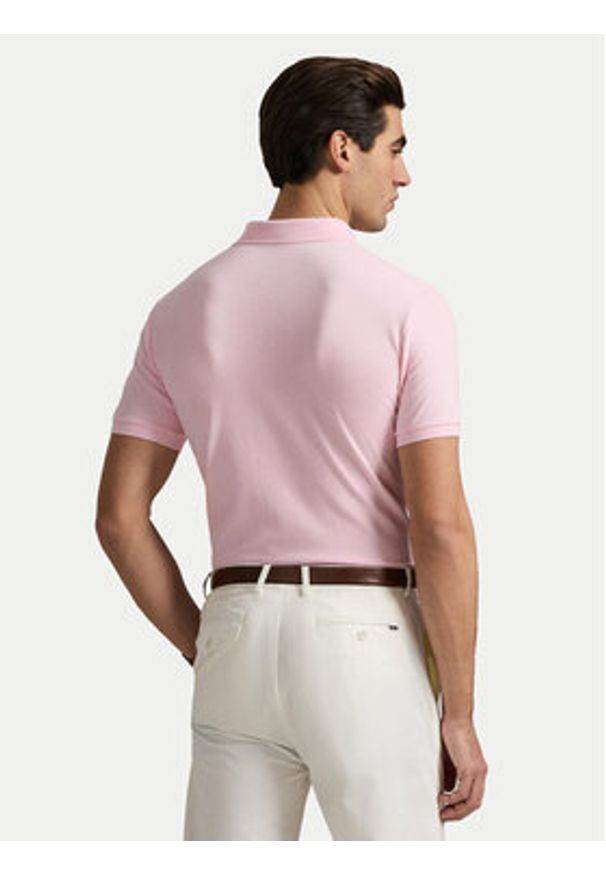 Polo Ralph Lauren Polo 710536856453 Różowy Slim Fit. Typ kołnierza: polo. Kolor: różowy. Materiał: bawełna