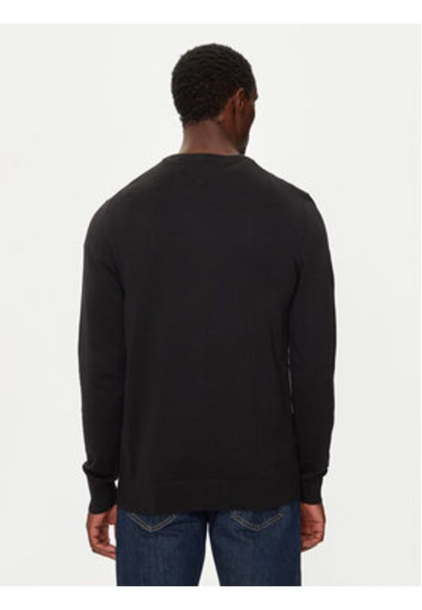 TOMMY HILFIGER - Tommy Hilfiger Sweter Essential MW0MW14748 Czarny Regular Fit. Kolor: czarny. Materiał: bawełna