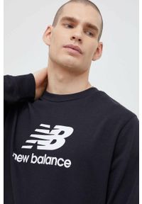 New Balance bluza męska kolor czarny wzorzysta MT31538BK-8BK. Kolor: czarny. Materiał: materiał, dzianina. Długość rękawa: długi rękaw. Długość: długie #2
