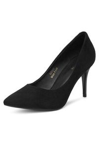 DeeZee Szpilki DZ002 Czarny. Kolor: czarny. Materiał: materiał. Obcas: na szpilce #5