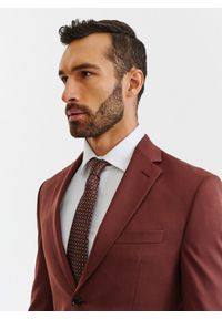 Pako Lorente - PAKO LORENTE – Gładka marynarka garniturowa w kolorze brązowym. Okazja: na ślub cywilny, na wesele. Kolor: brązowy. Materiał: wełna. Wzór: gładki. Styl: boho #2