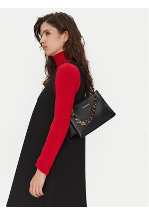 Love Moschino - LOVE MOSCHINO Torebka JC4073PP1ML1300A Czarny. Kolor: czarny. Materiał: skórzane