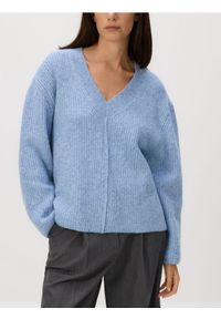 Reserved - Sweter oversize - niebieski. Kolor: niebieski. Materiał: dzianina