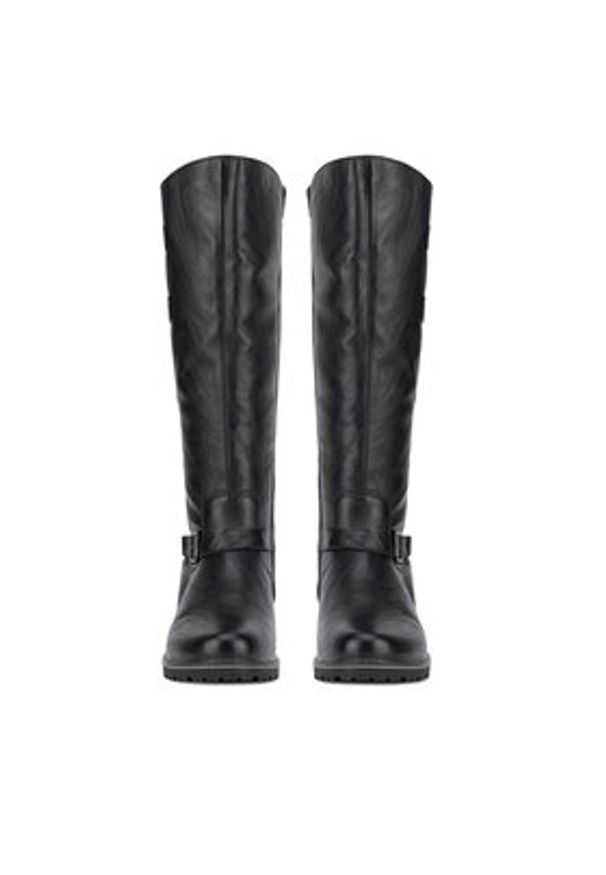 Remonte Kozaki R6590-01 Czarny. Kolor: czarny. Materiał: materiał