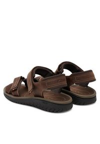 Clarks Sandały Wesley Shore 26182009 Brązowy. Kolor: brązowy. Materiał: skóra
