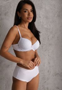 Renee - Biały Koronkowy Biustonosz Push Up Bliffa. Kolor: biały. Materiał: koronka. Rodzaj stanika: push-up. Wzór: koronka #5