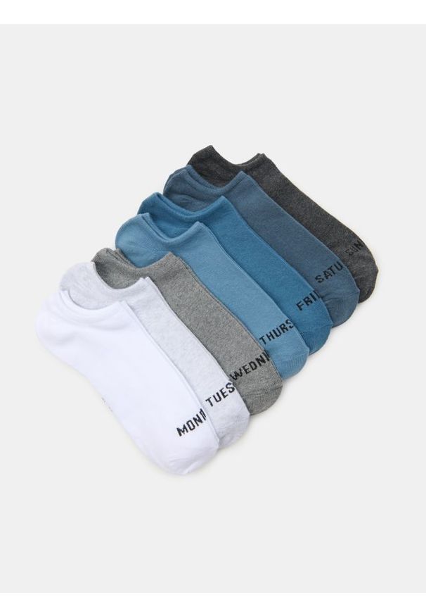 Sinsay - Prążkowane skarpetki 7 pack - wielobarwny. Materiał: prążkowany