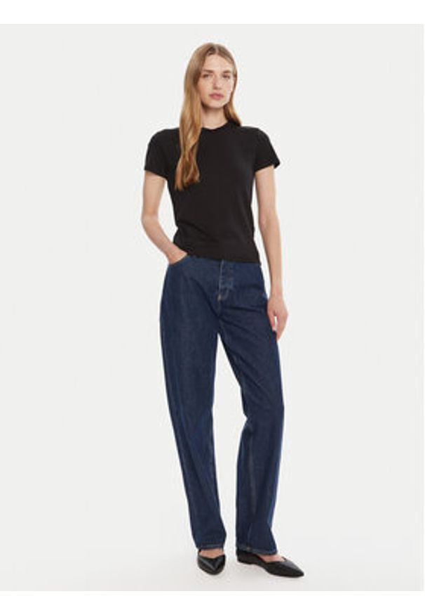 Calvin Klein T-Shirt LV044C216G Czarny Regular Fit. Kolor: czarny. Materiał: bawełna