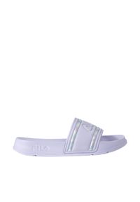 Klapki damskie Fila Morro Bay Logo. Okazja: na spacer. Kolor: fioletowy. Styl: wakacyjny