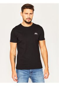 Alpha Industries T-Shirt Basic 188505 Czarny Regular Fit. Kolor: czarny. Materiał: bawełna