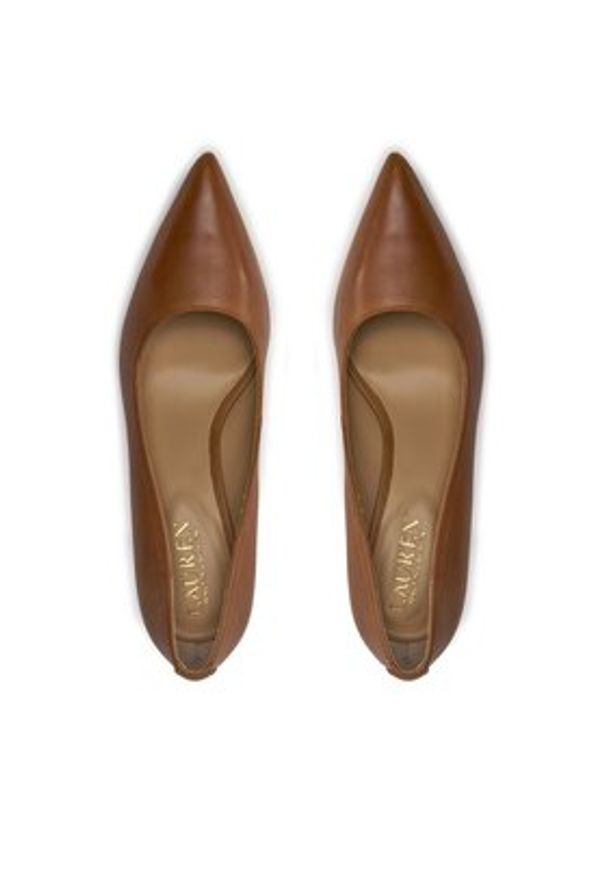 Lauren Ralph Lauren - LAUREN RALPH LAUREN Szpilki 802940580002 Brązowy. Kolor: brązowy. Materiał: skóra. Obcas: na szpilce