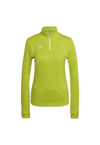 Bluza piłkarska damska Adidas Entrada 22 Training Top. Kolor: żółty. Sport: piłka nożna #2