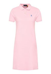 Polo Ralph Lauren Sukienka codzienna Polo Shirt Short 211799490012 Różowy Regular Fit. Okazja: na co dzień. Typ kołnierza: polo. Kolor: różowy. Materiał: bawełna. Typ sukienki: proste. Styl: casual #2