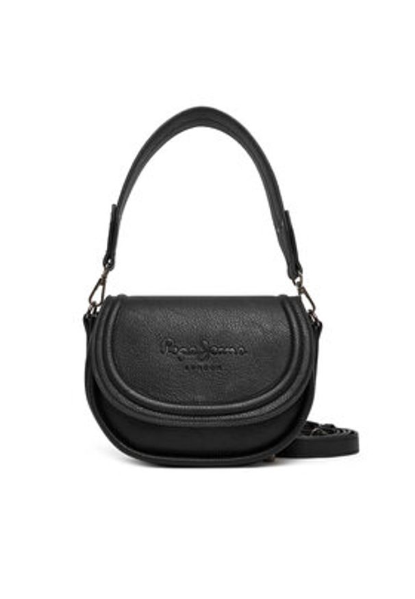 Pepe Jeans Torebka Crisha Code PL0300006 Czarny. Kolor: czarny. Materiał: skórzane