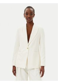 Maryley Marynarka 25EB187/M27/43VA Écru Regular Fit. Materiał: syntetyk