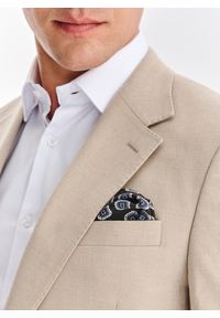 Pako Lorente - PAKO LORENTE – Beżowa marynarka męska. Kolor: szary, brązowy, beżowy. Materiał: wiskoza, poliester, elastan. Sezon: jesień #8