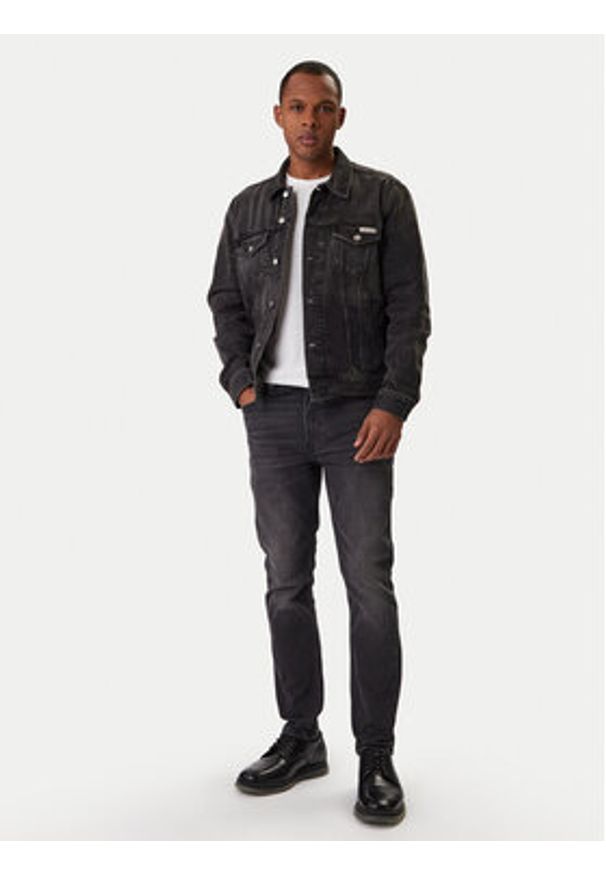 Calvin Klein Jeans Jeansy LV04RB754G Szary Slim Taper Fit. Kolor: szary